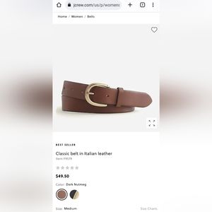 J. Crew Italian leather belt Size S
